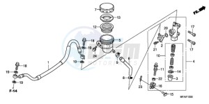 CBF10009 Ireland - (EK) drawing REAR BRAKE MASTER CYLINDER (CBF1000)