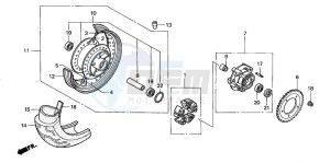 VT750C drawing REAR WHEEL