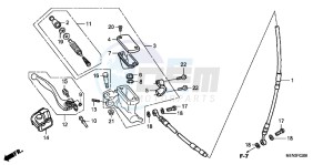 CRF450RC drawing FR. BRAKE MASTER CYLINDER