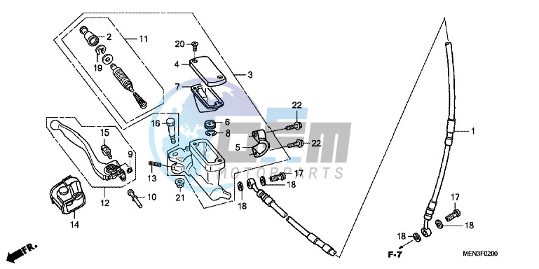 FR. BRAKE MASTER CYLINDER