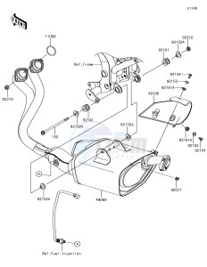 NINJA 650 EX650KJFA XX (EU ME A(FRICA) drawing Muffler(s)