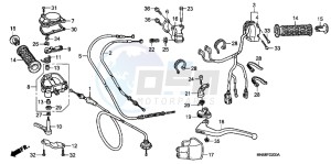 TRX250XB drawing HANDLE SWITCH