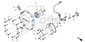 CB1300F1 CB1300SUPER FOUR drawing RIGHT CRANKCASE COVER