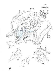 LT-A500X(Z) drawing REAR FENDER (LT-A500XL2 P24)