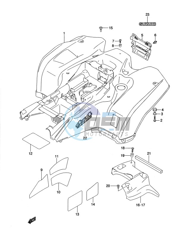 REAR FENDER (LT-A500XL2 P24)