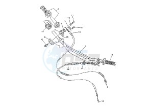 YZ 250 drawing STEERING HANDLE -CABLE