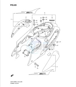 GSX1300R drawing FRAME COVER (GSX1300RL1 E2)