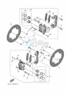 YXE1000EWS YX10ERPSN (B4MD) drawing FRONT BRAKE CALIPER