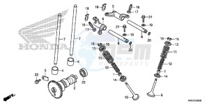 TRX500FE2H Europe Direct - (ED) drawing CAMSHAFT/VALVE