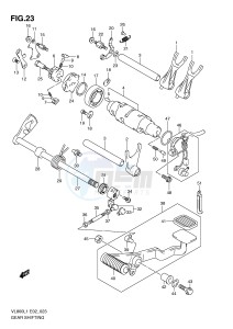 VL800 (E2) VOLUSIA drawing GEAR SHIFTING