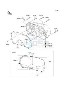 VN 800B [VULCAN 800 CLASSIC] (B6-B9) [VULCAN 800 CLASSIC] drawing RIGHT ENGINE COVER-- S- -