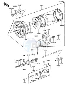 KZ 1100 B [GPZ) (B1-B2) [GPZ) drawing CLUTCH