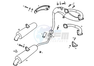 SENDA SM DRD E1 E1R - 50 cc drawing SILENCER