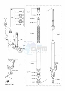 FJR1300D-AE FJR1300AE (B96L) drawing FRONT FORK