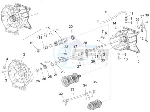 California 1400 Touring ABS 1380 drawing Gear box / Selector / Shift cam