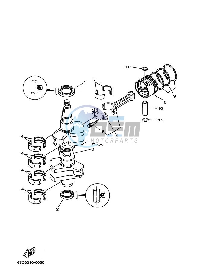 CRANKSHAFT--PISTON