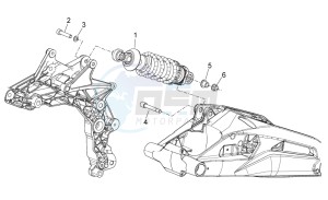 Shiver 750 PA (AA, JP, MAL, T) drawing Rear shock absorber