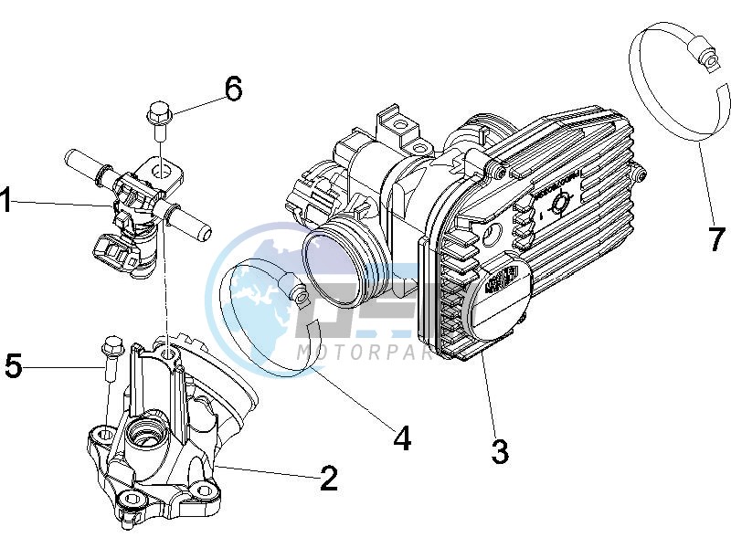 Throttle body - Injector - Union pipe