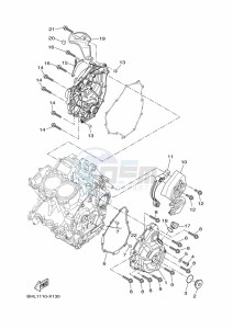 XTZ690 TENERE 700 (BHLA) drawing CRANKCASE COVER 1