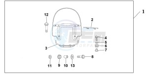 VTX1300S drawing CUSTOM W/SHIELD