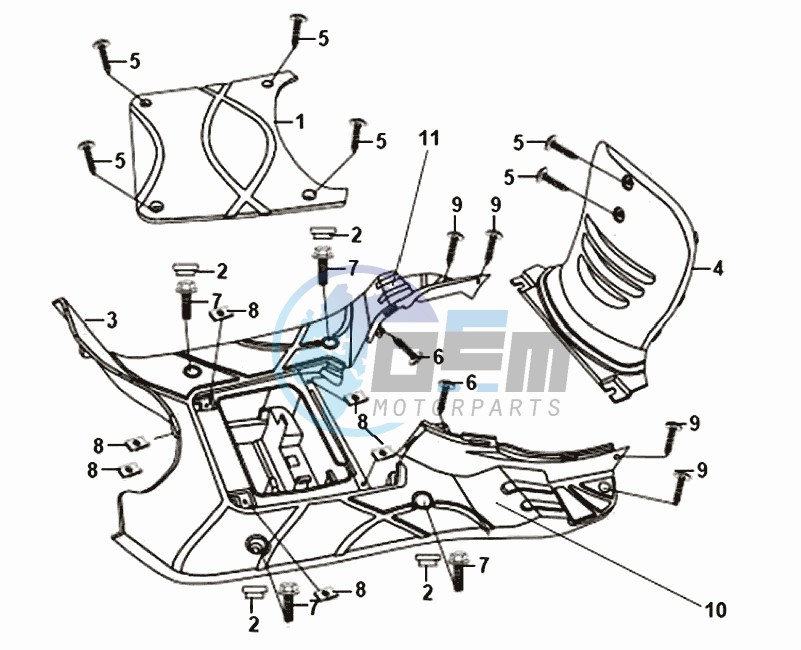 FOOTREST / LOWER COWLING