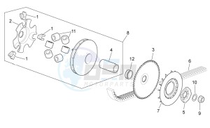 Scarabeo 50 4T 4V drawing Variator