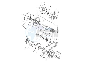 YP E MAJESTY 180 drawing CLUTCH