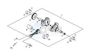 MAXSYM 400 EFI ABS drawing CRANKSHAFT / PISTON / PISTON RING