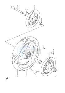 GSX-R1100 (E28) drawing FRONT WHEEL