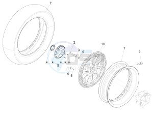 946 ARMANI 125 4T 3V ABS E3 150 (NAFTA) drawing Front wheel