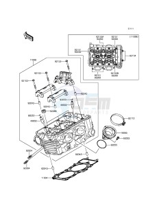 ER-6F EX650EDS XX (EU ME A(FRICA) drawing Cylinder Head