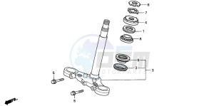 CBF600S drawing STEERING STEM