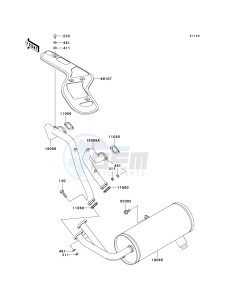 KAF 620 J [MULE 3010 TRANS4X4] (J6J-J8F) J8F drawing MUFFLER-- S- -