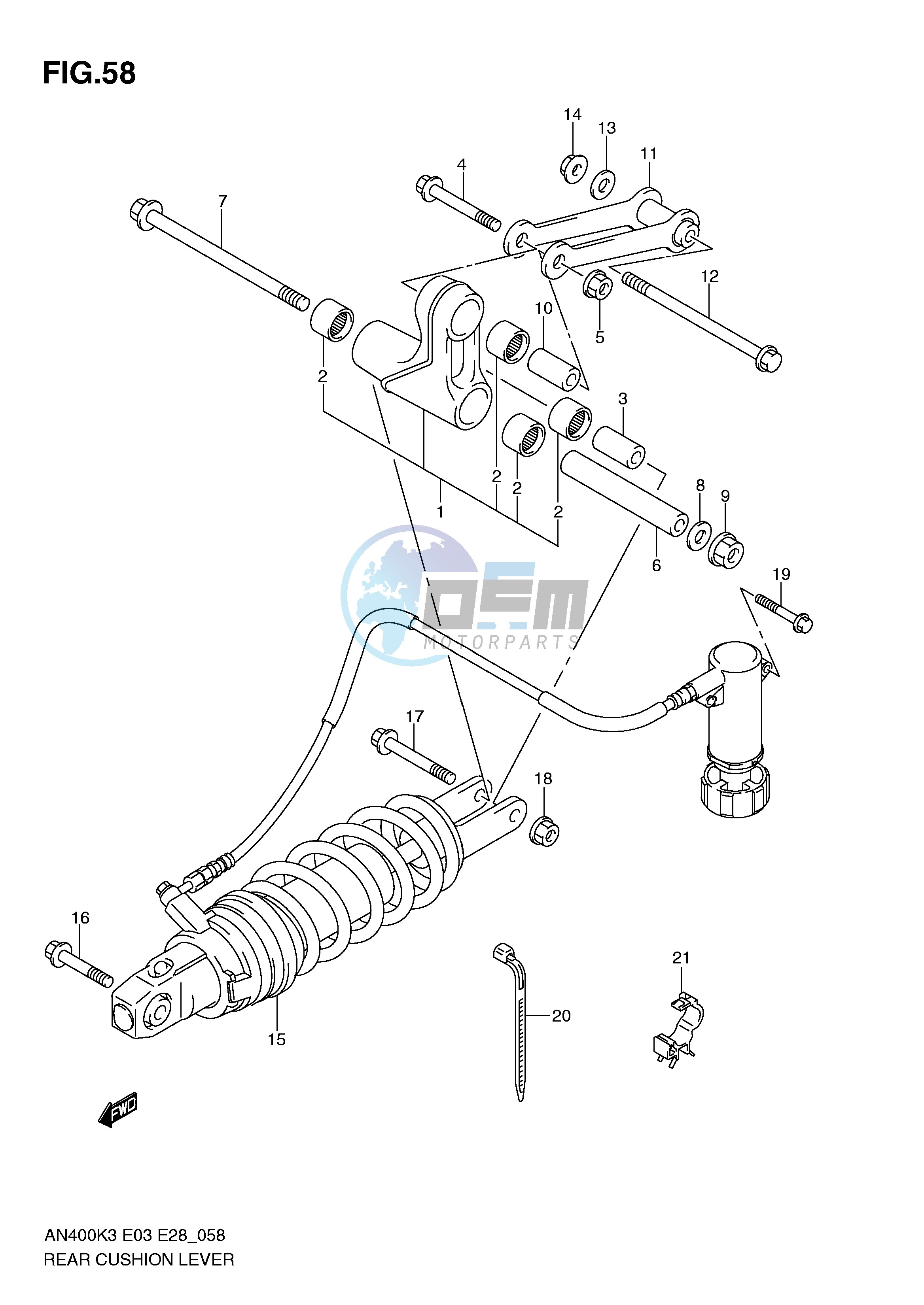 REAR CUSHION LEVER