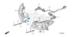 TRX420TMA Europe Direct - (ED / 2WD) drawing HEADLIGHT