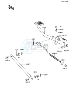 KZ 250 D [CSR] (D2) [CSR] drawing BRAKE PEDAL_TORQUE LINK -- 81 D2- -