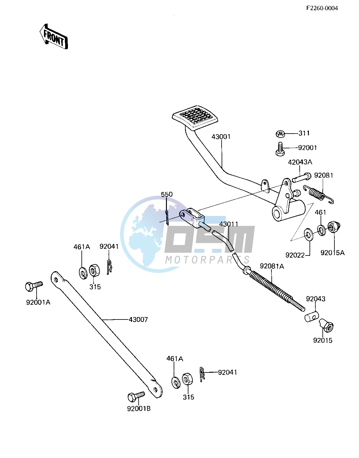 BRAKE PEDAL_TORQUE LINK -- 81 D2- -