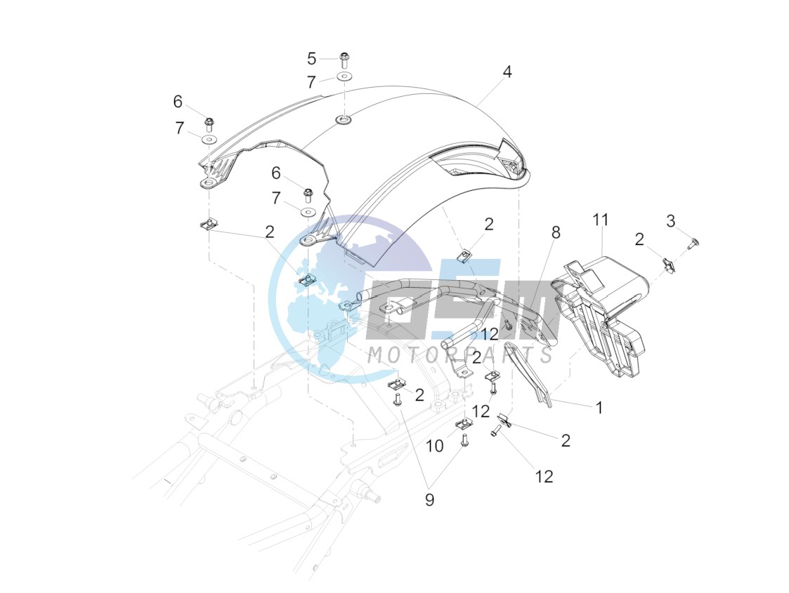 Rear mudguard