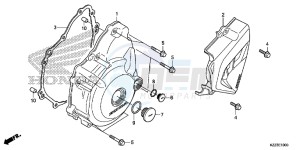 CRF250LD CRF250L UK - (E) drawing LEFT CRANKCASE COVER