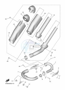 YZ250F (B7B6) drawing EXHAUST