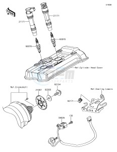 NINJA 650 EX650KJFA XX (EU ME A(FRICA) drawing Ignition System