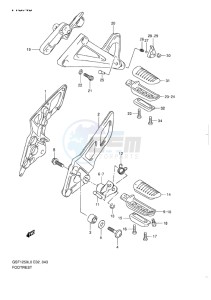 GSF-1250S BANDIT EU drawing FOOTREST