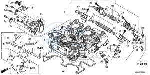 VFR1200XDLE CrossTourer ED drawing THROTTLE BODY