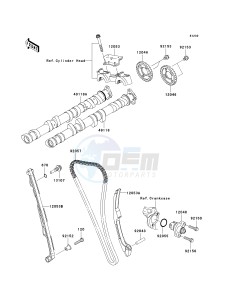 ZX 1000 D [NINJA ZX-10R] (D6F-D7FA) D7FA drawing CAMSHAFT-- S- -_TENSIONER