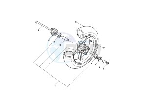 YQ AEROX 50 drawing FRONT WHEEL