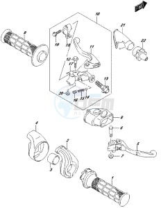 RM-Z250 drawing HANDLE LEVER