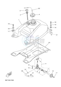 YFM450FWAD GRIZZLY 450 EPS (BM71) drawing FUEL TANK