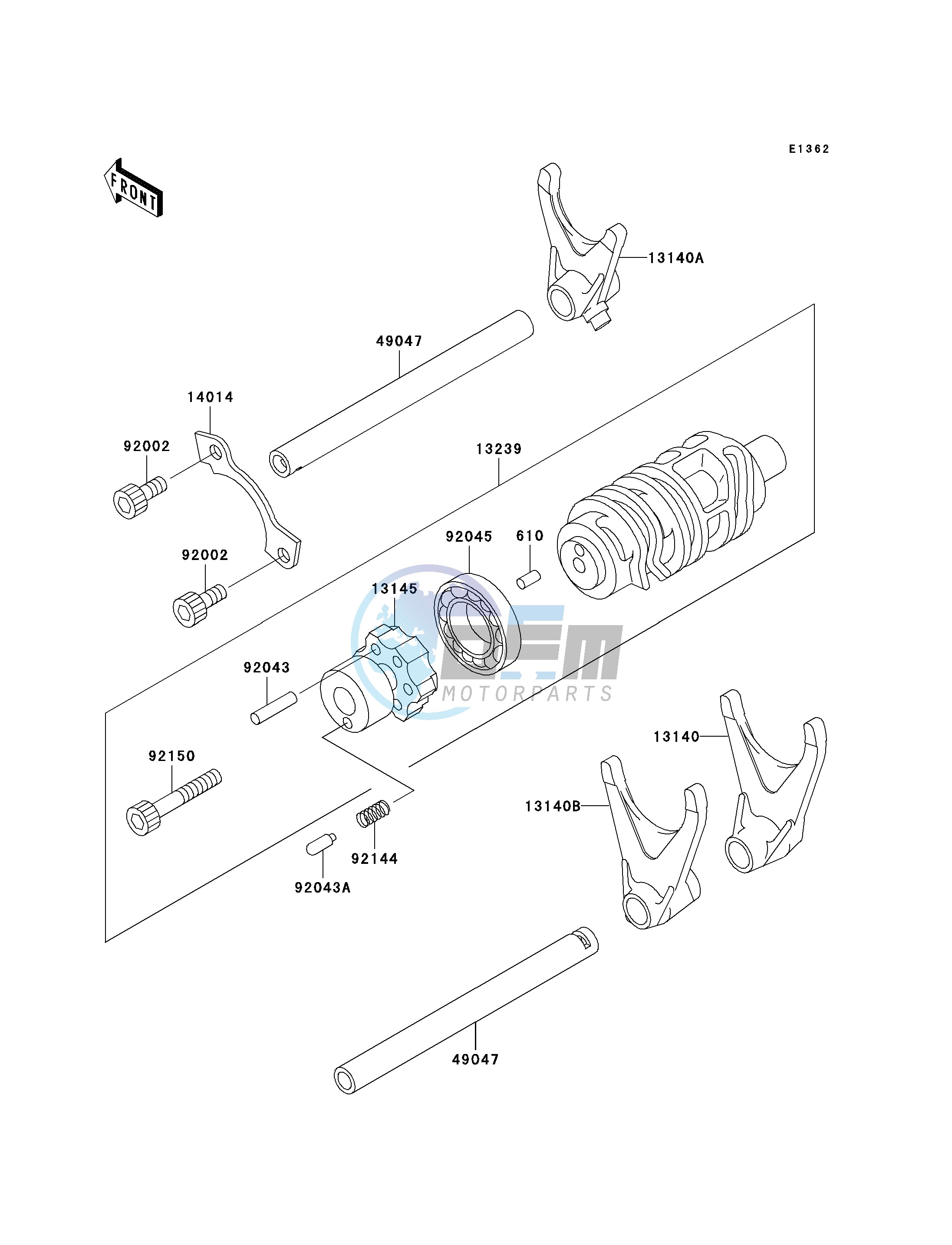 GEAR CHANGE DRUM_SHIFT FORK-- S- -