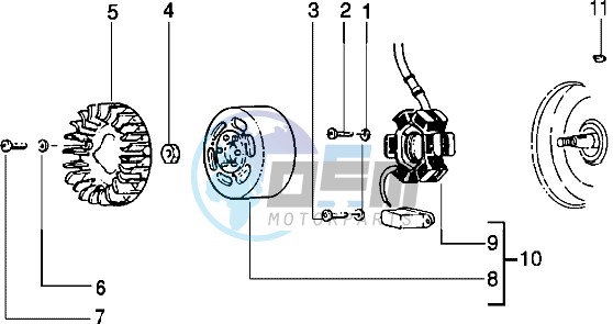 Flywheel magneto