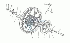 V 65 650 Florida Florida drawing Front wheel, spokes